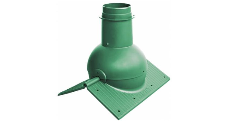 Коньковый элемент Pipe-Cone зеленый