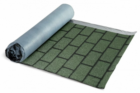 Рулонная черепица гибкая Технониколь Кирпичная кладка зеленый