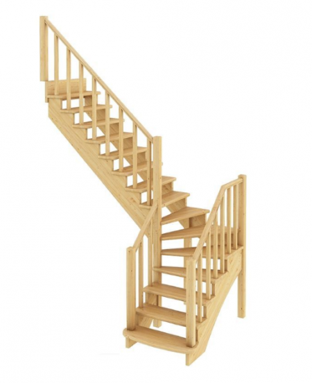Лестница К-021м без подступенков Л дуб