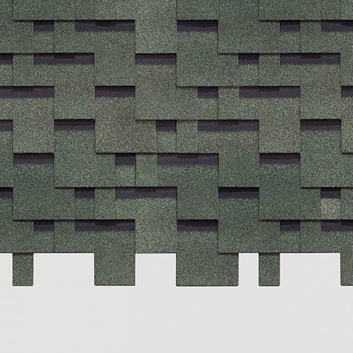 Гибкая черепица Docke Standart Тетрис Зеленый