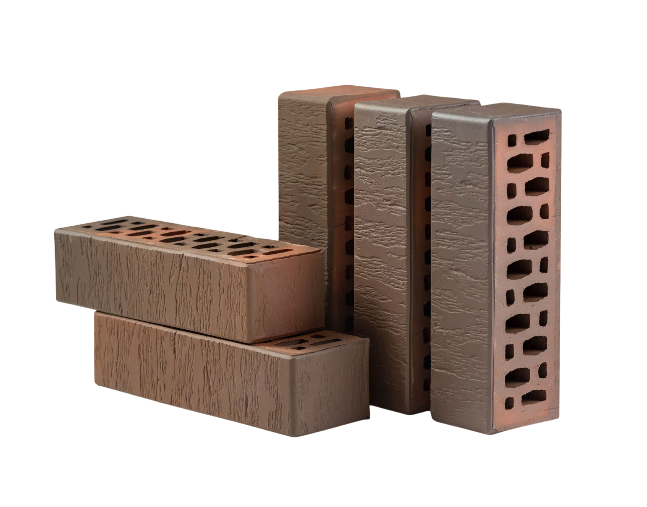 Кирпич лицевой Volgabrick Руст 0,7НФ №82