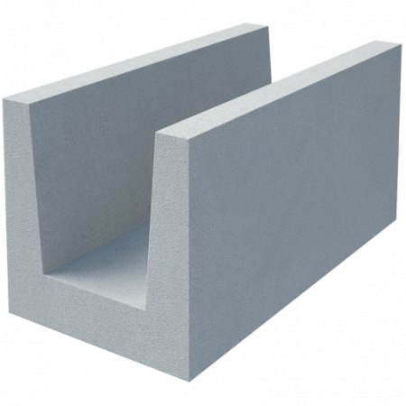 Газобетонный U-образный блок Build stone D500 500х250х250