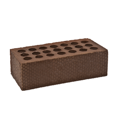 Кирпич Чернушкастройкерамика лицевой 1,4НФ коричневый мелкий галечник