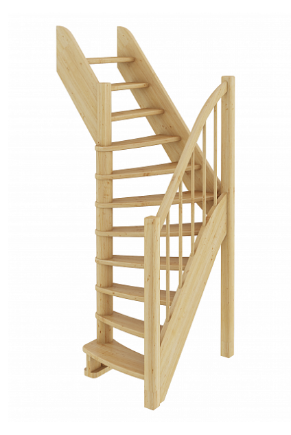 Лестница ЛС-91м без подступенков Л сосна