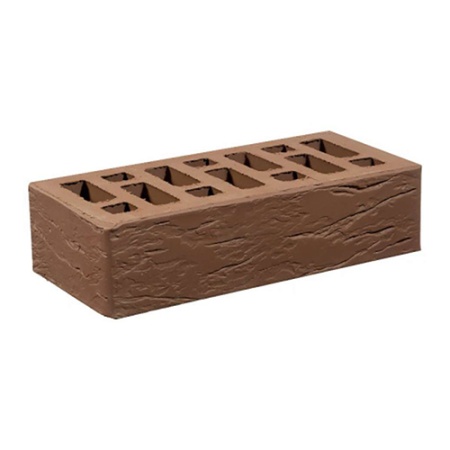 Кирпич лицевой Старый Оскол 1НФ коричневый рустик