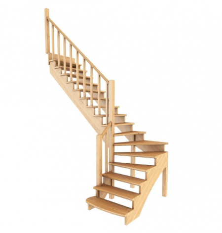 Лестница К-001м/6 без подступенков Л сосна