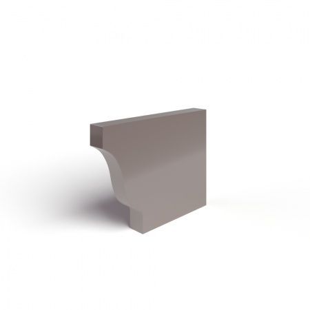 Заглушка желоба 120х86 правая полиэстер RAL8017