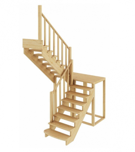 Лестница К-004м/1 без подступенков Л бук