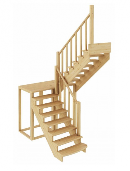 Лестница К-004м/1 без подступенков П бук