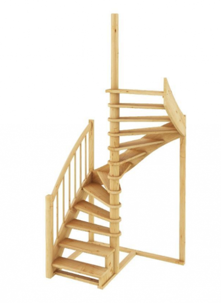 Лестница К-005м/1 без подступенков П дуб