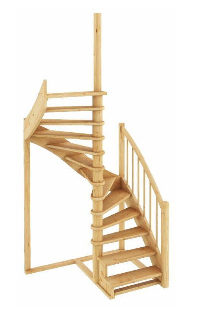 Лестница К-005м/1 без подступенков Л дуб