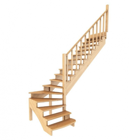 Лестница К-001м/5 без подступенков П сосна