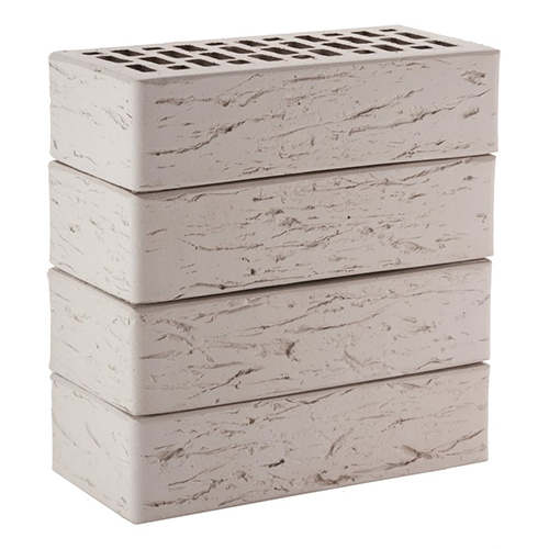 Кирпич ЛСР лицевой керамический пустотелый 1НФ светло-серый рустик