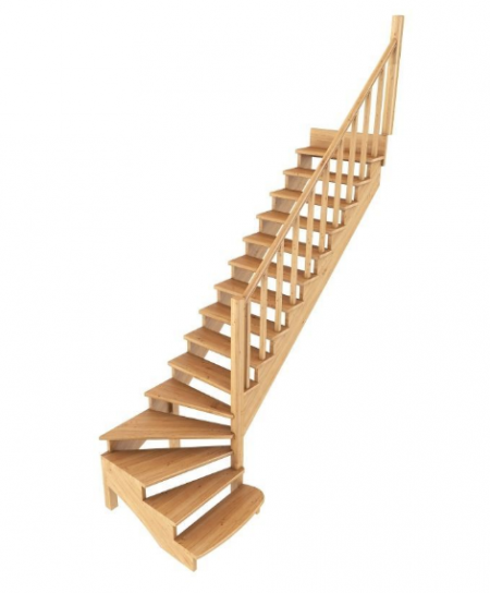 Лестница К-001м/8 без подступенков П дуб