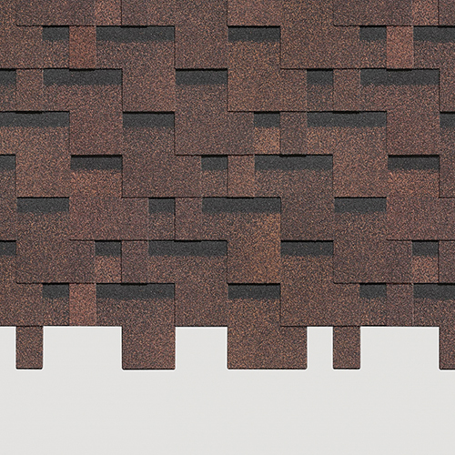 Гибкая черепица Docke Standart Тетрис Коричневый
