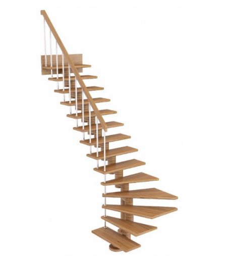 Лестница К-008м без подступенков Л дуб