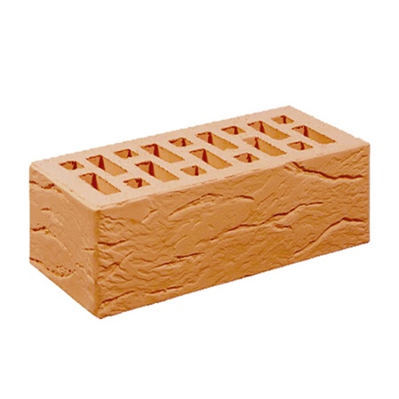 Кирпич лицевой Старый Оскол 1,4НФ красный рустик