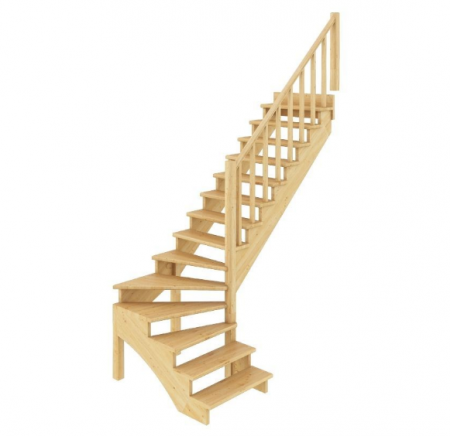 Лестница К-001м/3 без подступенков П сосна