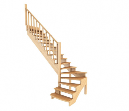 Лестница К-001м/5 без подступенков Л дуб