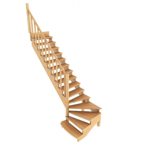 Лестница К-001м/8 без подступенков Л дуб