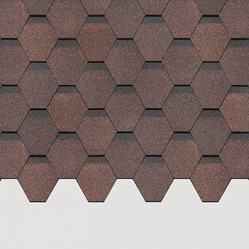 Гибкая черепица Docke Standart Сота Коричневый