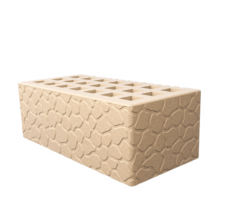 Саранский кирпич лицевой (СЗЛК) 1.4НФ слоновая кость черепаха