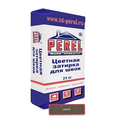Цветная затирочная смесь Perel RL серый 25кг