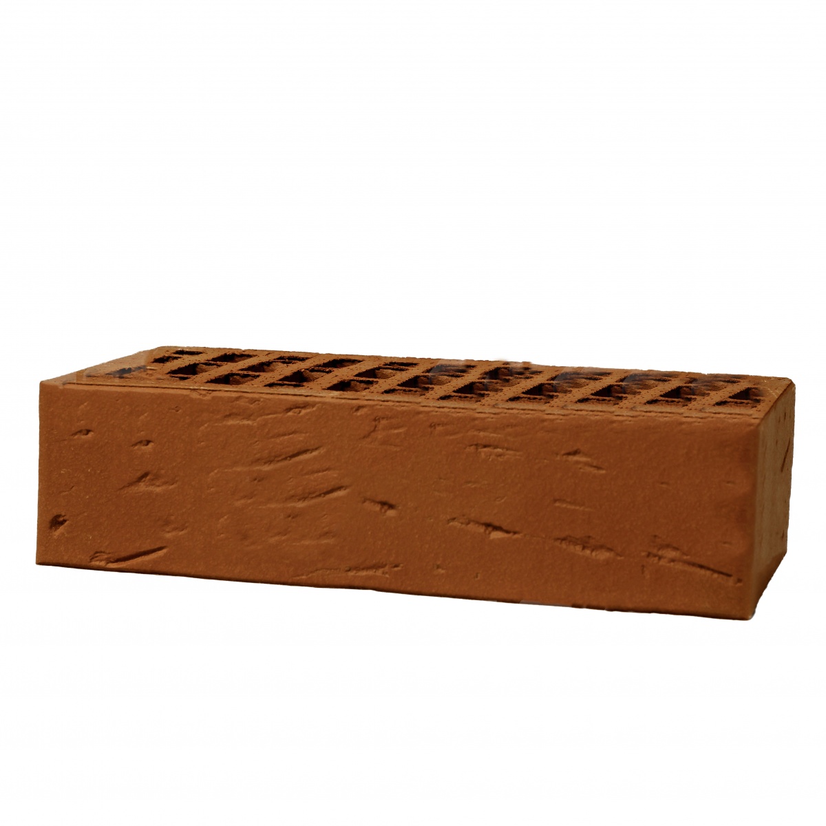 Кирпич ЛСР лицевой керамический пустотелый 1НФ темно-красный рустик