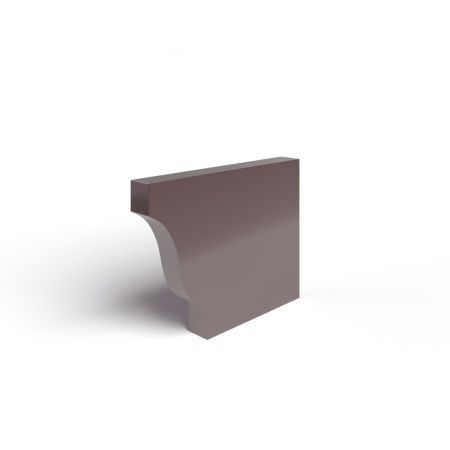 Заглушка желоба 120х86 правая полиэстер RAL3005