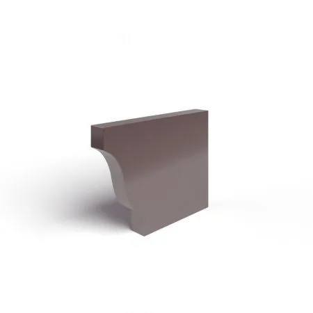 Заглушка желоба 120х86 правая полиэстер RAL3005