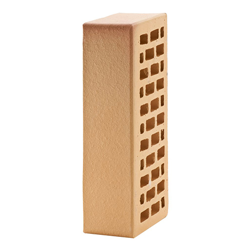 Кирпич ЛСР лицевой керамический пустотелый 1НФ пшеничный флэш гладкий